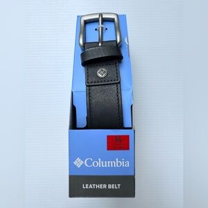 Columbia Men’s Genuine Leather Belt Black Size M 32-34 Brand New Accessories
